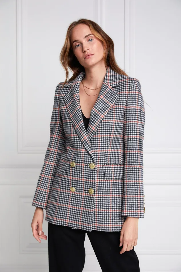 Holland Cooper Double Breasted Blazer Oyster Catcher Women Tailoring
