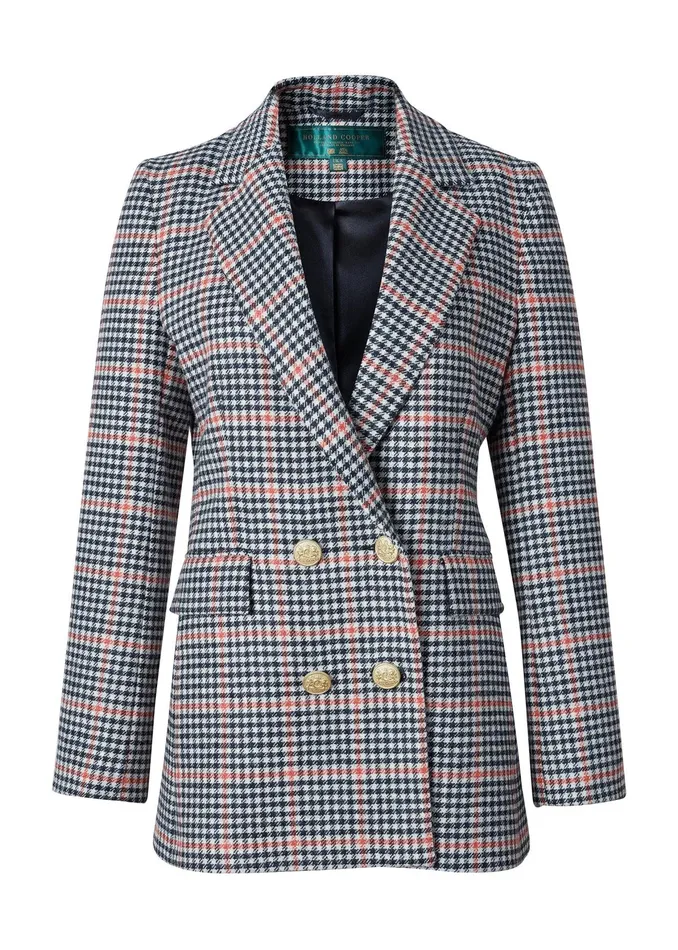 Holland Cooper Double Breasted Blazer Oyster Catcher Women Tailoring