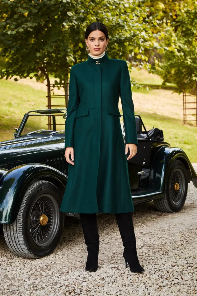 Holland Cooper Dowdeswell Coat Emerald Women Tailoring