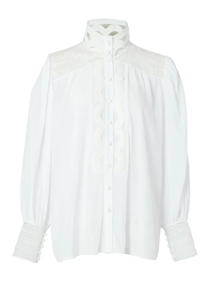 Holland Cooper Featherton Lace Shirt Women Shirts and Blouses Holland Cooper Featherton Lace Shirt Women Shirts and Blouses