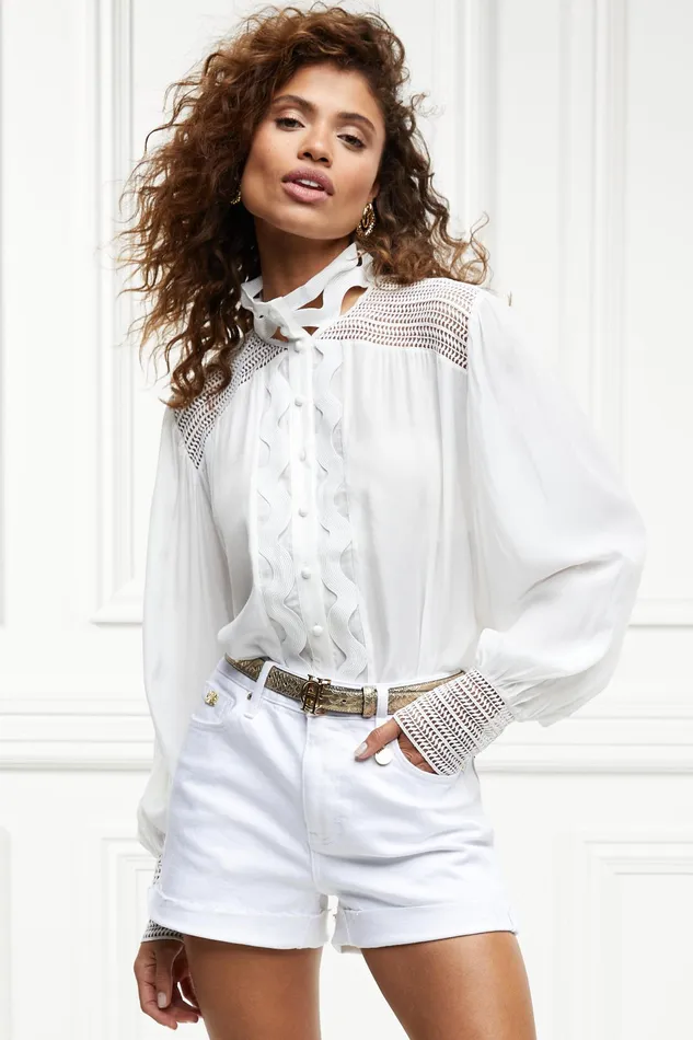 Holland Cooper Featherton Lace Shirt Women Shirts and Blouses Holland Cooper Featherton Lace Shirt Women Shirts and Blouses