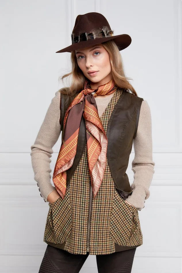 Holland Cooper Field Vest Hailes Green Tweed Women Gilets