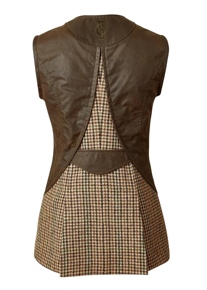 Holland Cooper Field Vest Hailes Green Tweed Women Gilets
