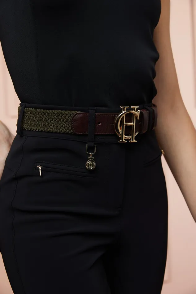 Holland Cooper HC Heritage Belt Forest Green Women Belts Holland Cooper HC Heritage Belt Forest Green Women Belts