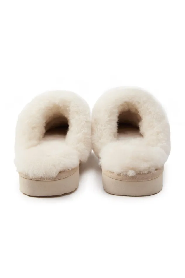 Holland Cooper HC Shearling Slipper Oyster Women Sleepwear Holland Cooper HC Shearling Slipper Oyster Women Sleepwear