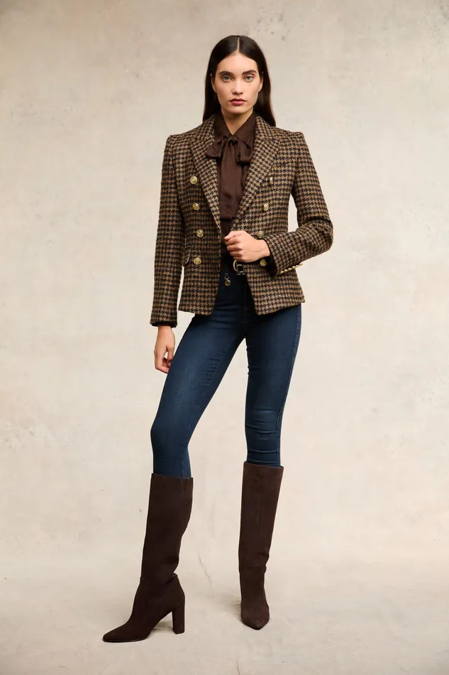 Holland Cooper Heritage Shirt Tobacco Herringbone Women Shirts and Blouses Holland Cooper Heritage Shirt Tobacco Herringbone Women Shirts and Blouses