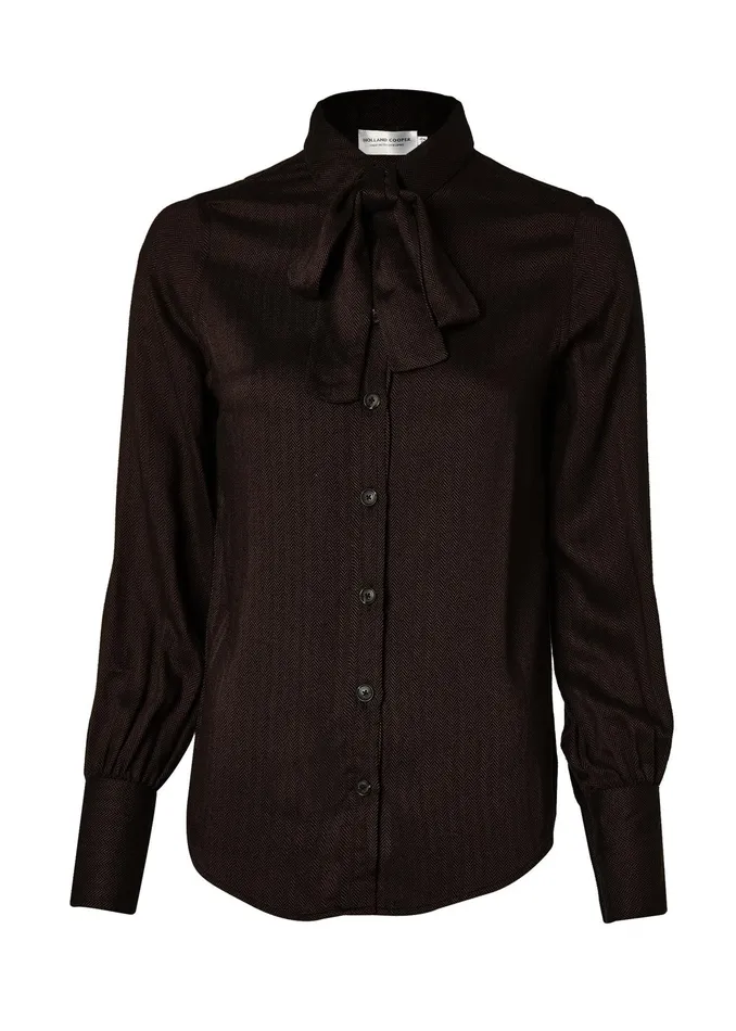 Holland Cooper Heritage Shirt Tobacco Herringbone Women Shirts and Blouses Holland Cooper Heritage Shirt Tobacco Herringbone Women Shirts and Blouses