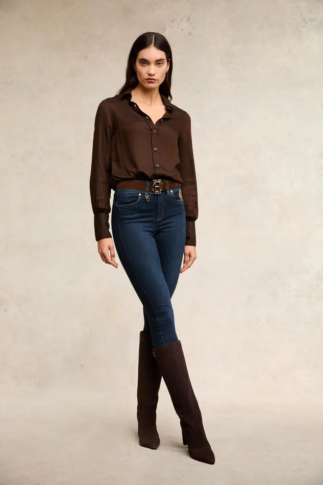 Holland Cooper Heritage Shirt Tobacco Herringbone Women Shirts and Blouses Holland Cooper Heritage Shirt Tobacco Herringbone Women Shirts and Blouses