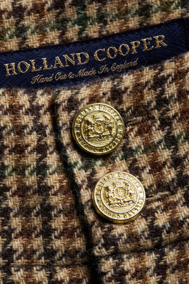 Holland Cooper High Waisted Peg Trouser Hailes Green Tweed Women Trousers Holland Cooper High Waisted Peg Trouser Hailes Green Tweed Women Trousers