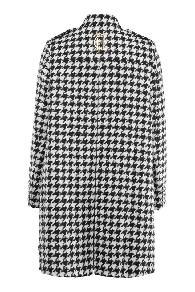 Holland Cooper Highbury Cape Coat Large Scale Houndstooth Women Tailoring