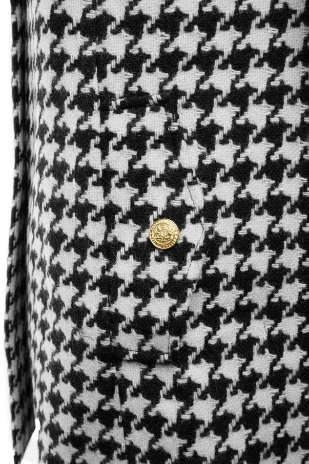 Holland Cooper Highbury Cape Coat Large Scale Houndstooth Women Tailoring