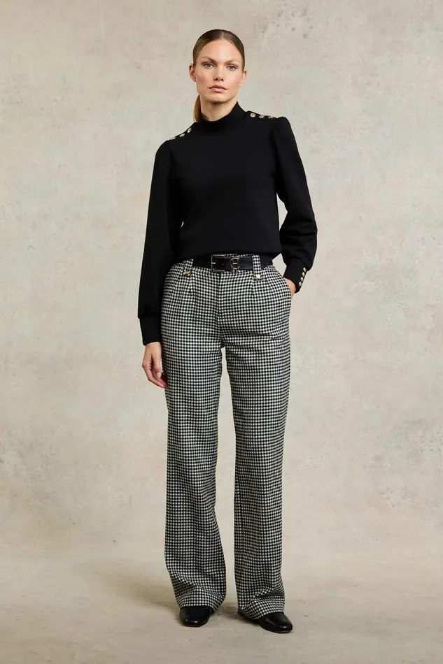 Holland Cooper Kelso High Neck Black Women Tops Holland Cooper Kelso High Neck Black Women Tops