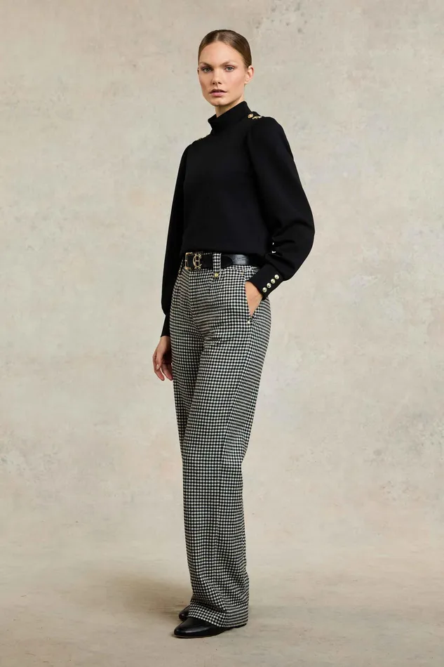 Holland Cooper Kelso High Neck Black Women Tops Holland Cooper Kelso High Neck Black Women Tops