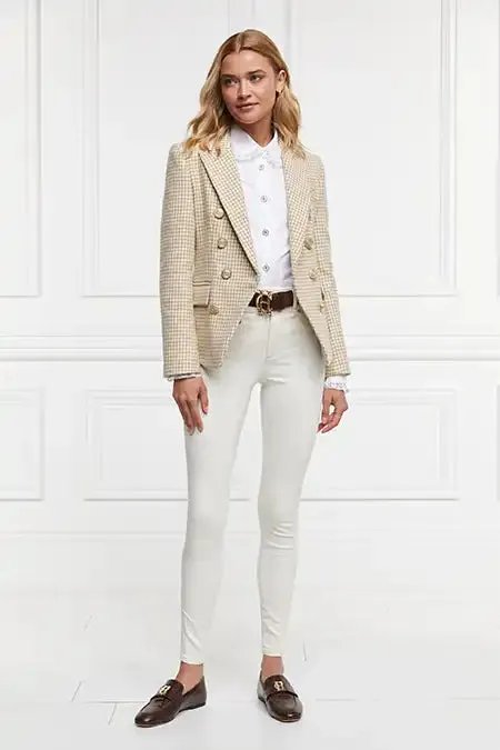 Holland Cooper Knightsbridge Blazer Camel Puppy Tooth Women Tailoring