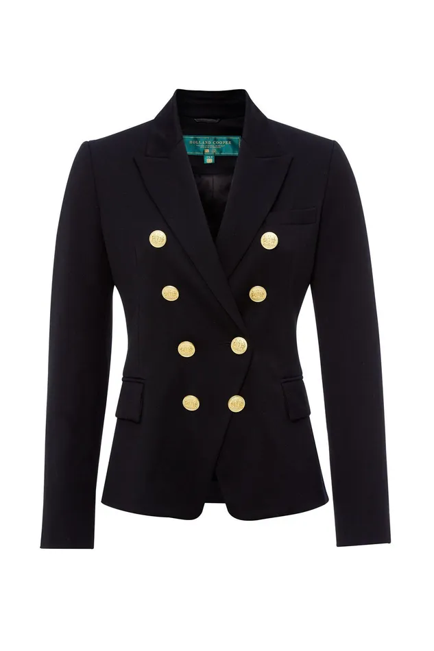Holland Cooper Knightsbridge Blazer Navy Barathea Women Tailoring