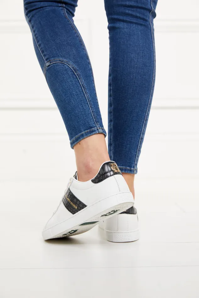 Holland Cooper Knightsbridge Court Trainer Black Croc Women Trainers Holland Cooper Knightsbridge Court Trainer Black Croc Women Trainers