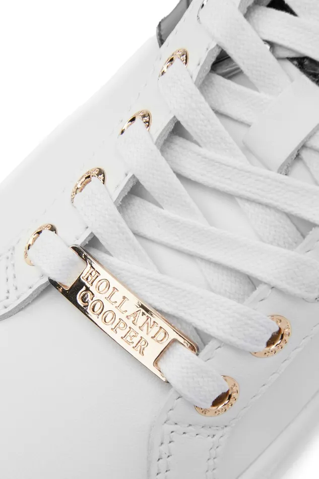 Holland Cooper Knightsbridge Court Trainer Black Croc Women Trainers Holland Cooper Knightsbridge Court Trainer Black Croc Women Trainers