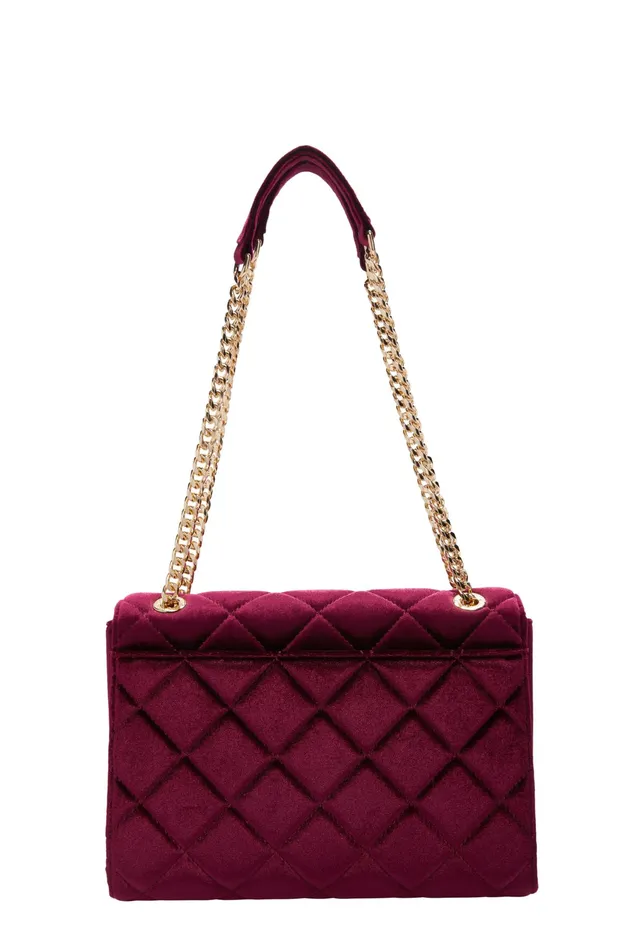 Holland Cooper Knightsbridge Shoulder Bag Merlot Velvet Women Shoulder Bags Holland Cooper Knightsbridge Shoulder Bag Merlot Velvet Women Shoulder Bags