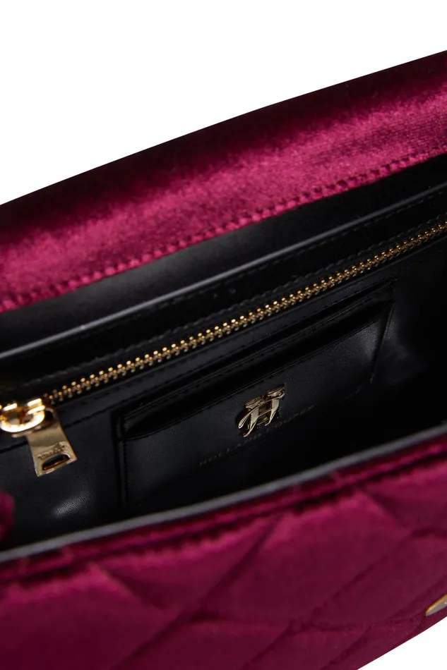 Holland Cooper Knightsbridge Shoulder Bag Merlot Velvet Women Shoulder Bags Holland Cooper Knightsbridge Shoulder Bag Merlot Velvet Women Shoulder Bags