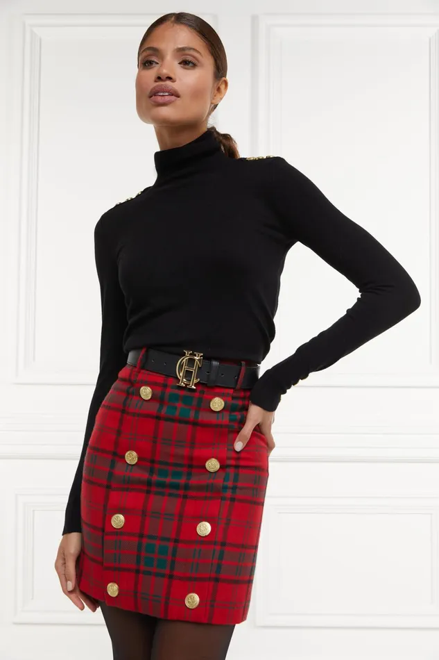 Holland Cooper Knightsbridge Skirt Red Tartan Women Tailoring