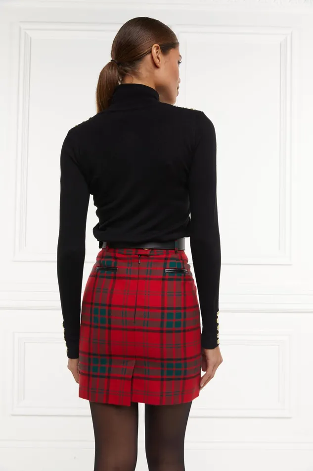 Holland Cooper Knightsbridge Skirt Red Tartan Women Tailoring