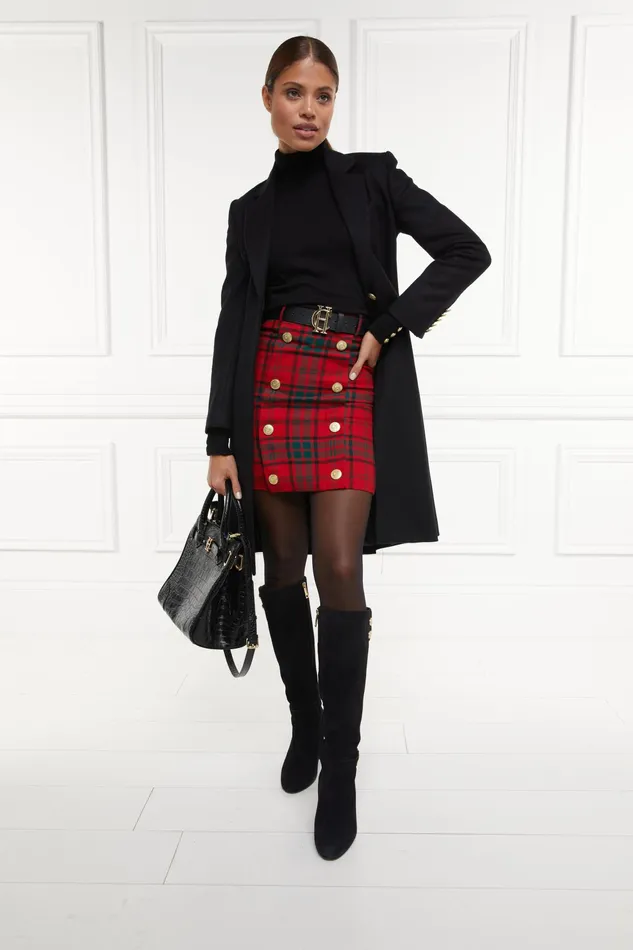 Holland Cooper Knightsbridge Skirt Red Tartan Women Tailoring