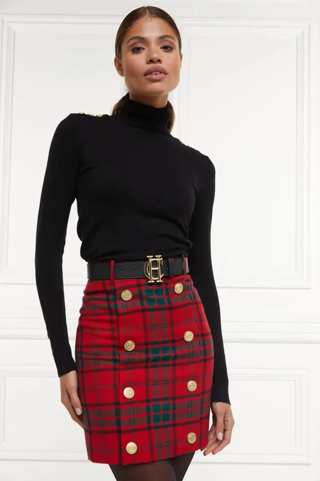 Holland Cooper Knightsbridge Skirt Red Tartan Women Tailoring