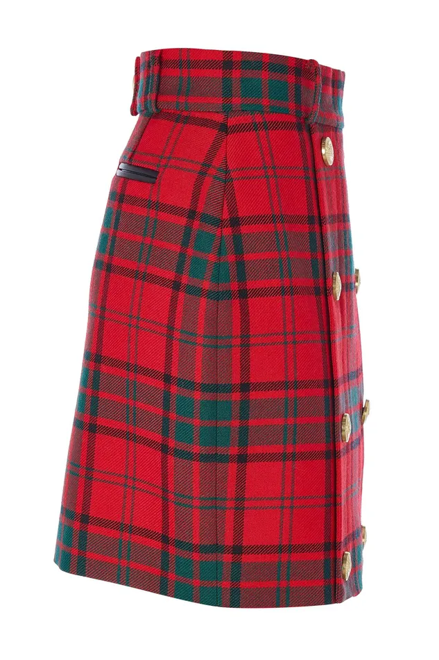 Holland Cooper Knightsbridge Skirt Red Tartan Women Tailoring