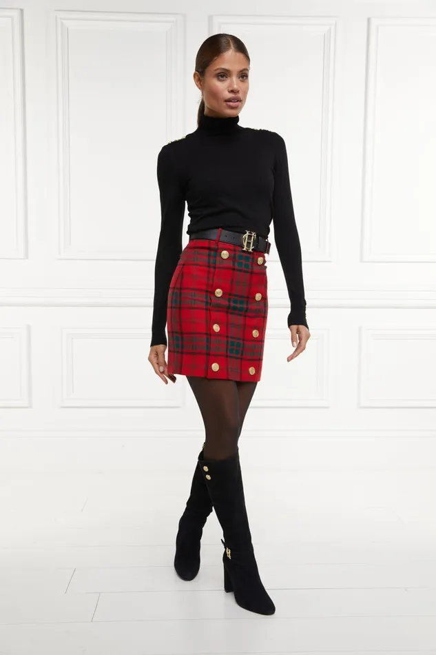 Holland Cooper Knightsbridge Skirt Red Tartan Women Tailoring