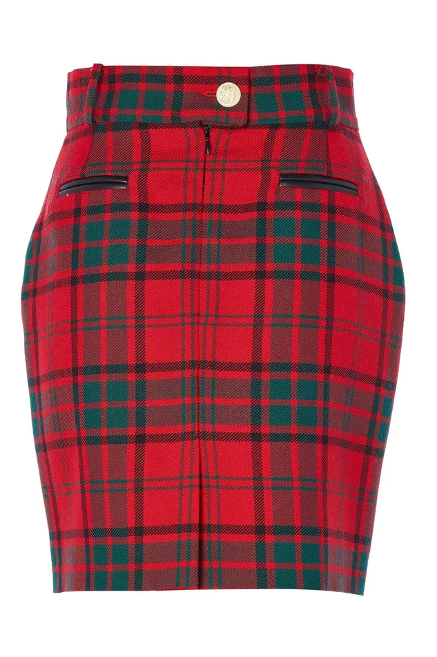 Holland Cooper Knightsbridge Skirt Red Tartan Women Tailoring