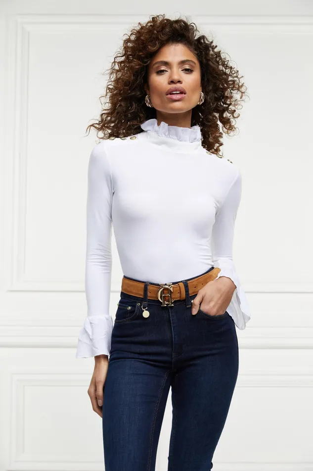 Holland Cooper Lilibet Jersey Tee White Women Tops Holland Cooper Lilibet Jersey Tee White Women Tops