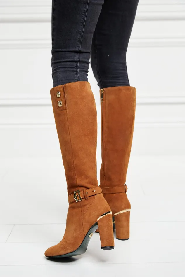 Holland Cooper Marlborough Knee Boot Tan Women Boots