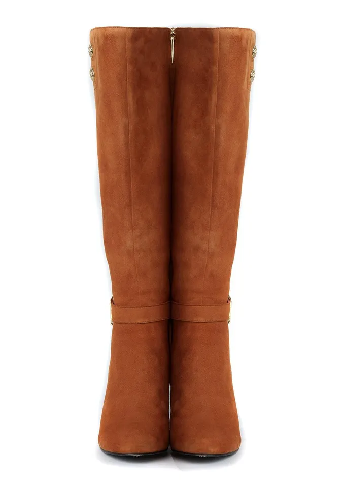 Holland Cooper Marlborough Knee Boot Tan Women Boots