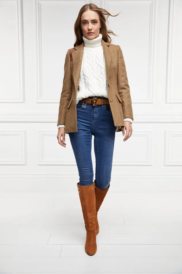 Holland Cooper Marlborough Knee Boot Tan Women Boots