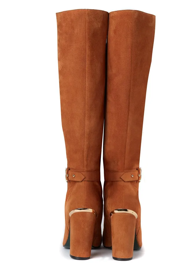 Holland Cooper Marlborough Knee Boot Tan Women Boots