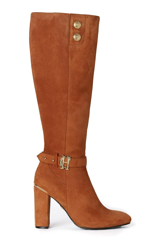 Holland Cooper Marlborough Knee Boot Tan Women Boots