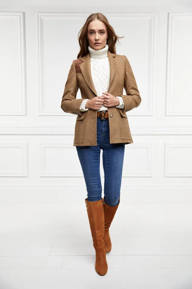 Holland Cooper Marlborough Knee Boot Tan Women Boots