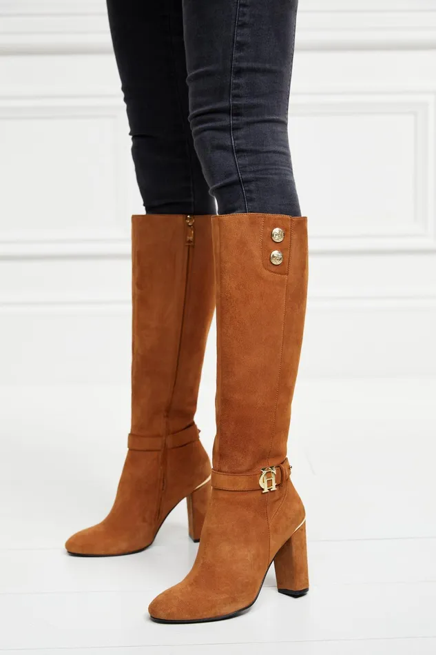 Holland Cooper Marlborough Knee Boot Tan Women Boots