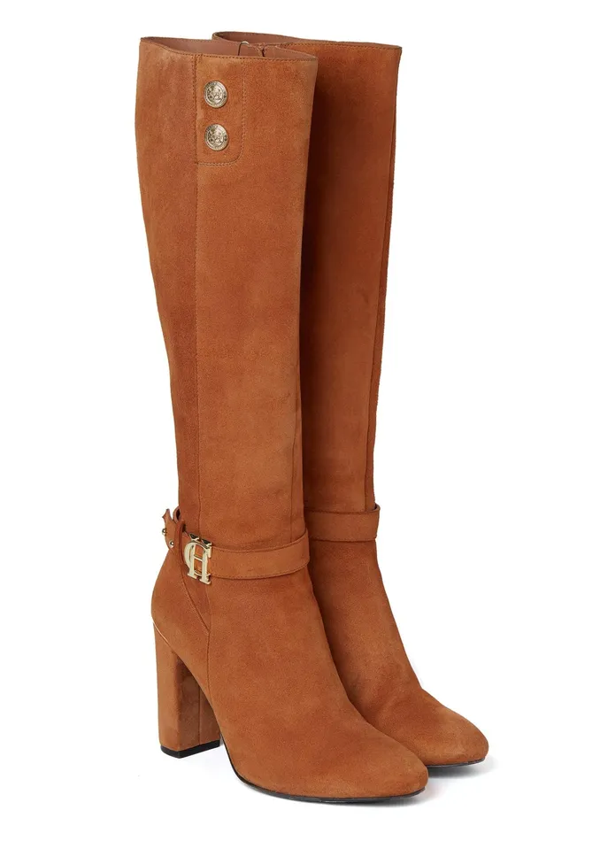 Holland Cooper Marlborough Knee Boot Tan Women Boots