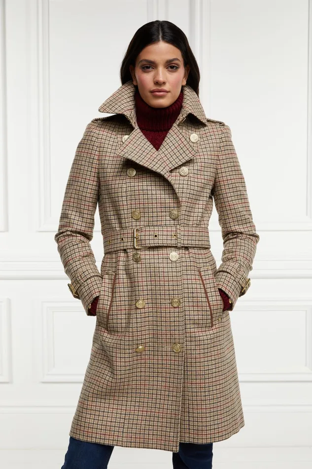 Holland Cooper Marlborough Trench Coat Charlton Tweed Women Tailoring