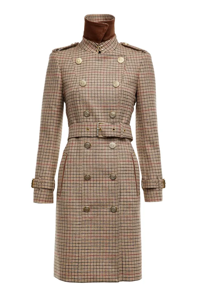 Holland Cooper Marlborough Trench Coat Charlton Tweed Women Tailoring