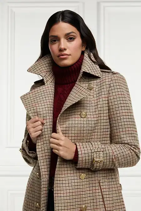 Holland Cooper Marlborough Trench Coat Charlton Tweed Women Tailoring