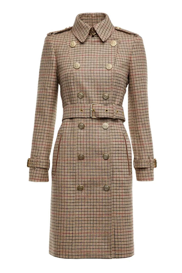 Holland Cooper Marlborough Trench Coat Charlton Tweed Women Tailoring