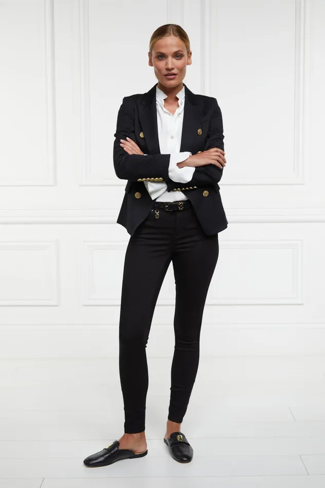 Holland Cooper MidRise Jodhpur Jean Black Women Jeans
