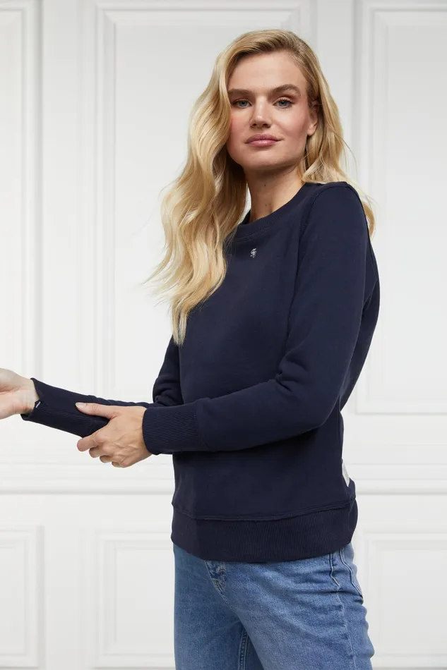 Holland Cooper Monogram Crew Neck Sweat Ink Navy Women Sweatshirts Holland Cooper Monogram Crew Neck Sweat Ink Navy Women Sweatshirts