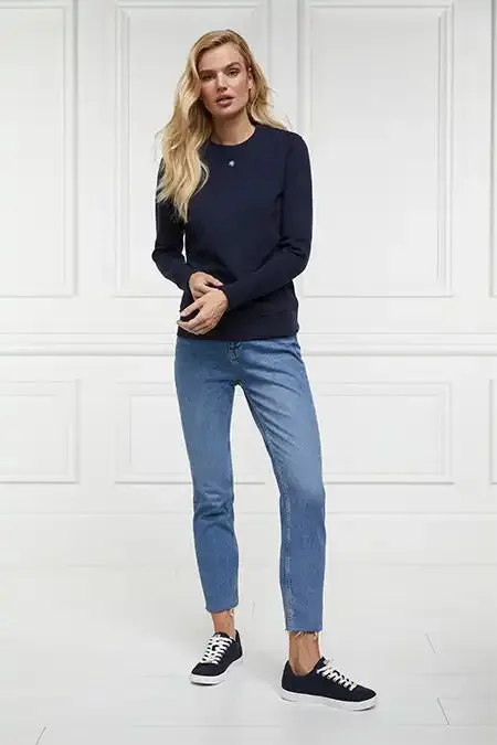 Holland Cooper Monogram Crew Neck Sweat Ink Navy Women Sweatshirts Holland Cooper Monogram Crew Neck Sweat Ink Navy Women Sweatshirts
