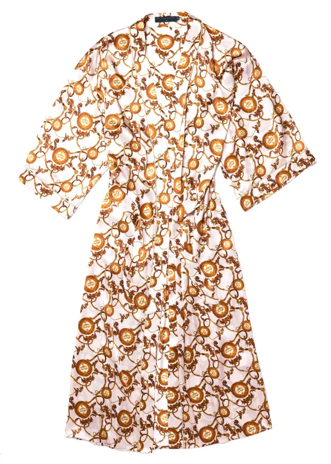 Holland Cooper Silk Full Length Dressing Gown Blush Women Sleepwear
