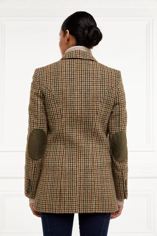 Holland Cooper Single Breasted Field Blazer Hailes Green Tweed Women Tailoring