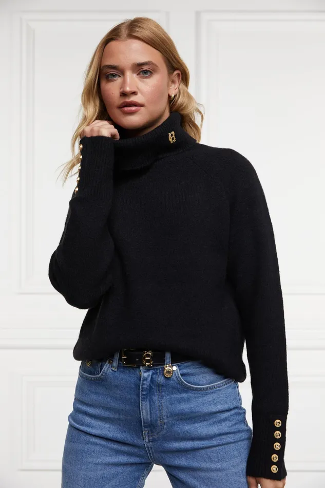 Holland Cooper Tori Knit Black Women Knitwear