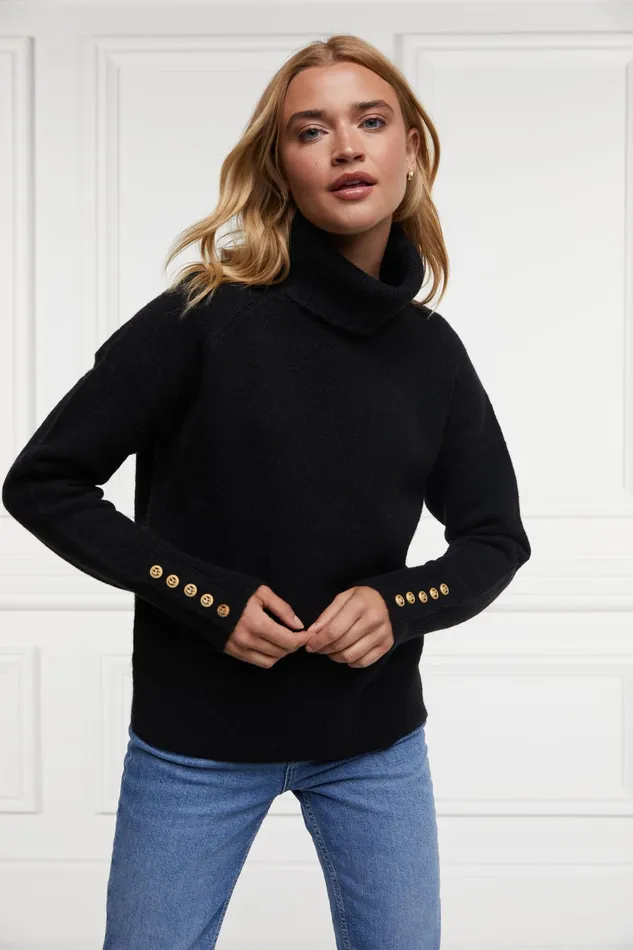 Holland Cooper Tori Knit Black Women Knitwear Holland Cooper Tori Knit Black Women Knitwear